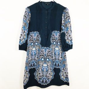 BANANA REPUBLIC 100% SILK PAISLEY PRINT TUNIC - XS